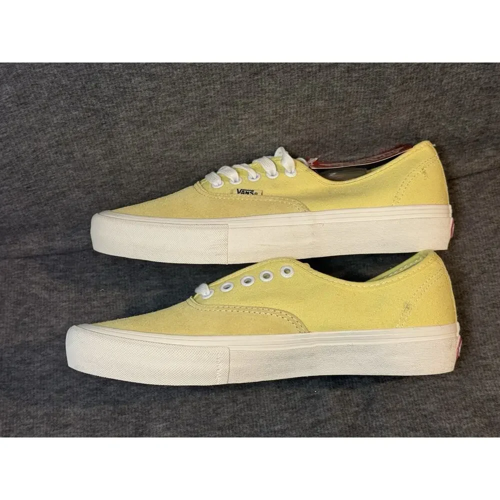 Vans Authentic Pro Pale Banana Marshmallow Rare Extra Laces- Men's Size 8 New